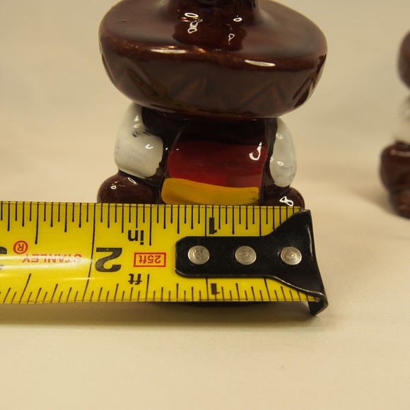 Vintage Anthropomorphic Salt Pepper Shakers Mexican Man Sombrero Siesta - Picture 10 of 10